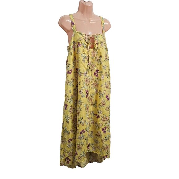 NATURAL LIFE Floral Midi Sun Dress Women Size S/XS Cotton - Picture 5 of 13